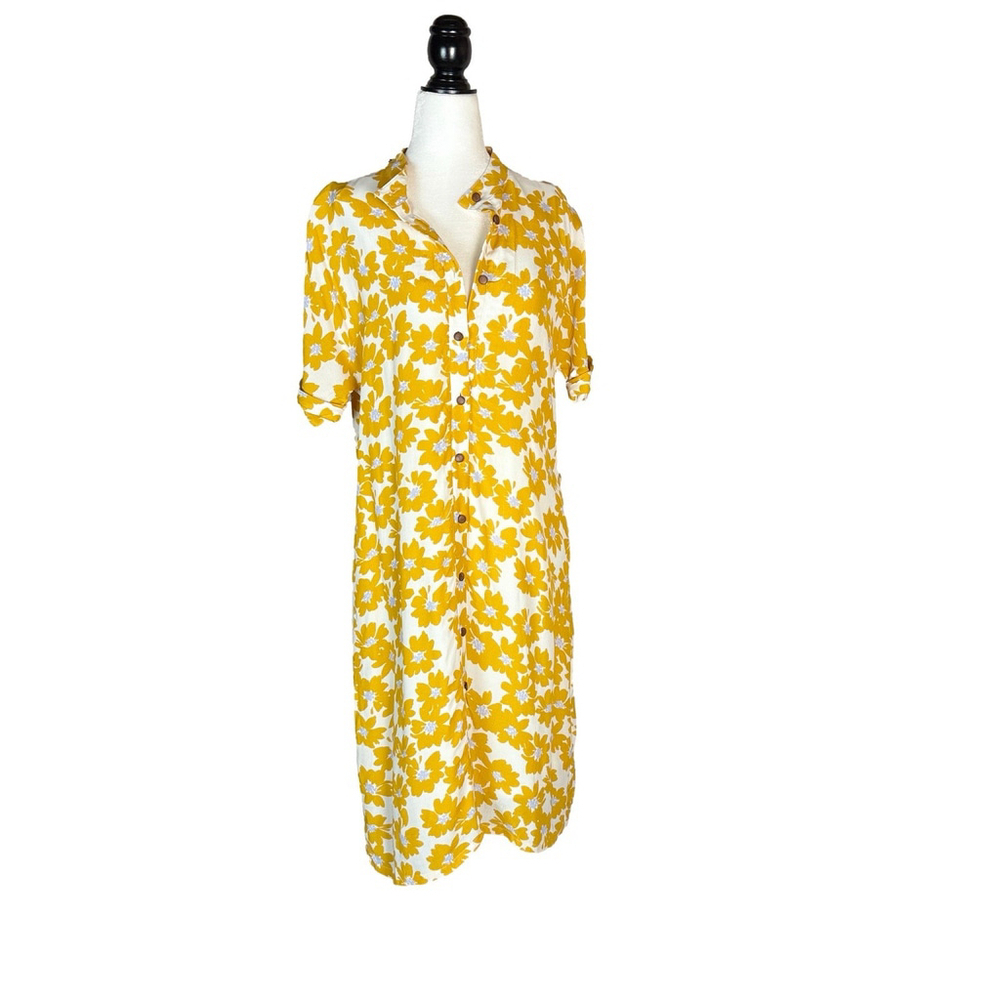 Roolee Women’s Yellow Floral Midi Dress Size Small